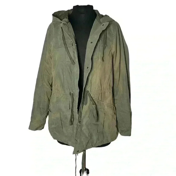 Torrid Utility Green Hooded Jacket Size 00 - Picture 2 of 9